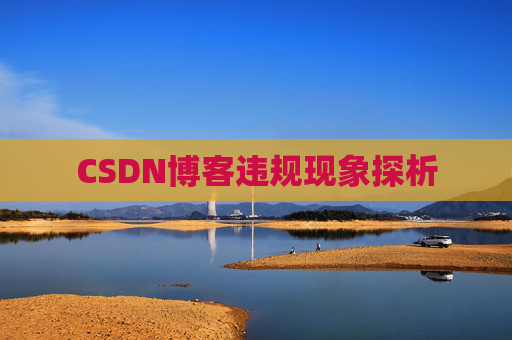 CSDN博客违规现象探析